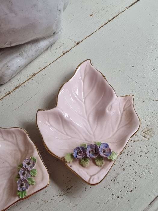 2 x Beautiful Vintage Adderley Bone China Small Dishes with finest floral detail