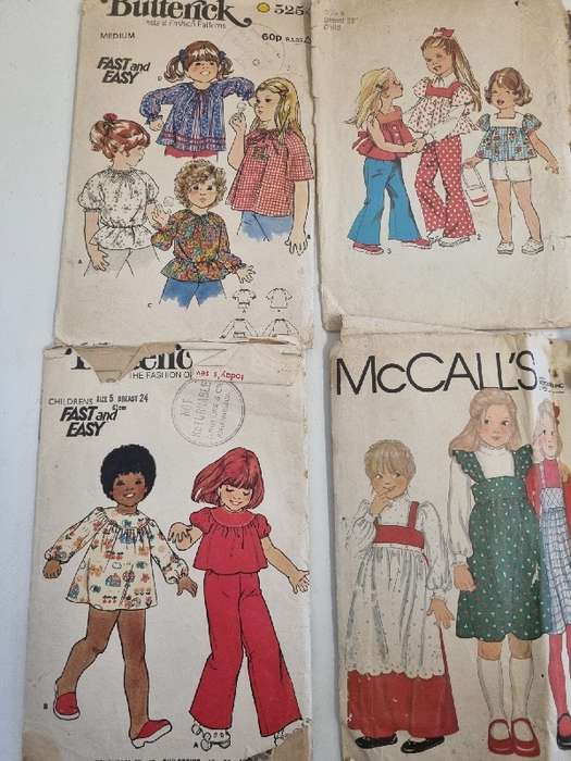 8 x Vintage Clothing Patterns for Kids