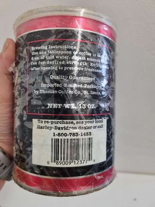 Harley-Davidson Genuine Coffee - Tin with some coffee