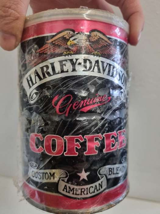 Harley-Davidson Genuine Coffee - Tin with some coffee