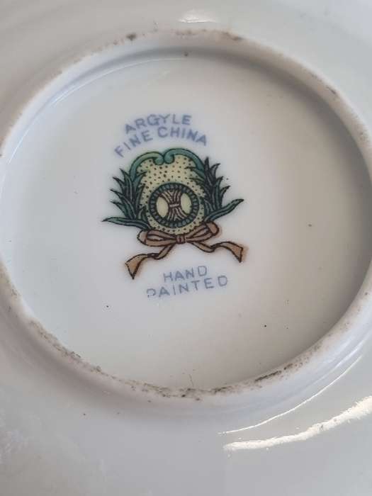 5 x Miniature Argyle Hand Painted Display Plates - Diameter 6.1cm each