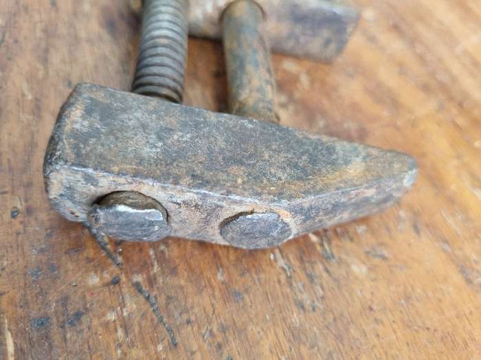Monkey Wrench - Twisted Handle - Vintage Adjustable Wrench - Total Length 31cm