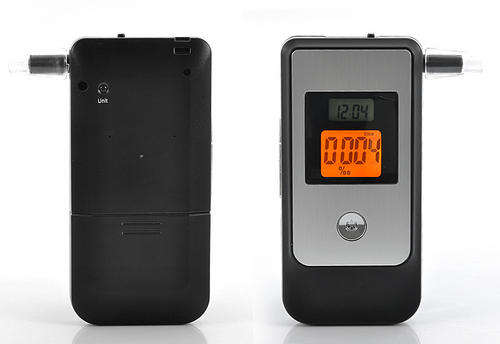 Electromann SA - Breathalyzer with Retractable Mouthpiece and Dual LCD display