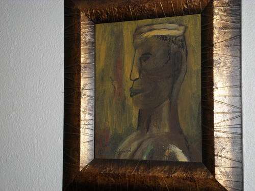 FRAMED MIKE TALJAARD ORIGINAL OIL PAINTING ON BOARD CANVAS (ABSTRACT WILLIAM)
