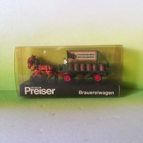 Preiser Horse Drawn Beer Wagon