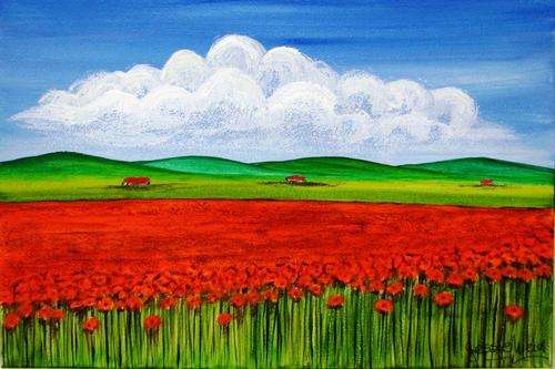 ***** CRAAAZY R1 START ***** JESSIE MEIER ORIGINAL : LANDSCAPE POPPY FIELD