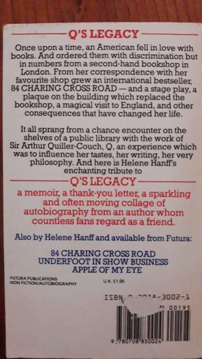 Q's Legacy - Helene Hanff, author of 84 Charing Cross Road