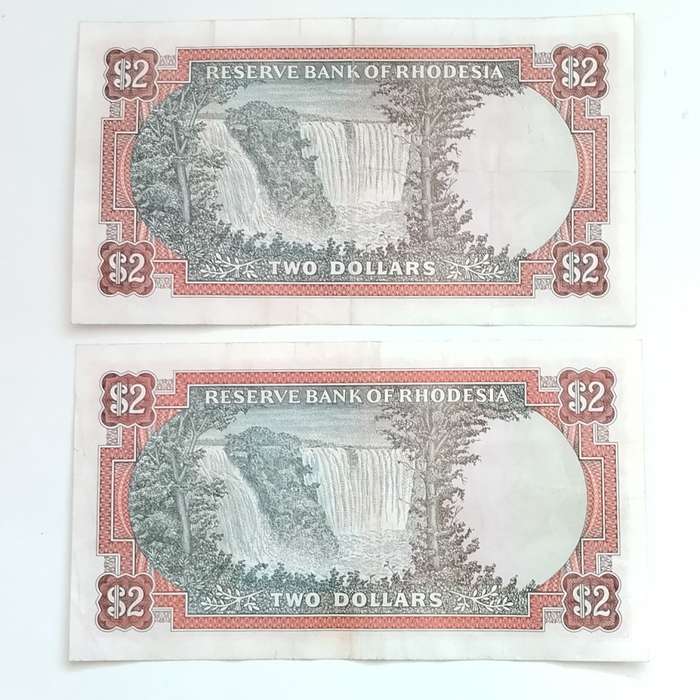 Two Rhodesian Dollars (Set of 2 Notes) #N0008