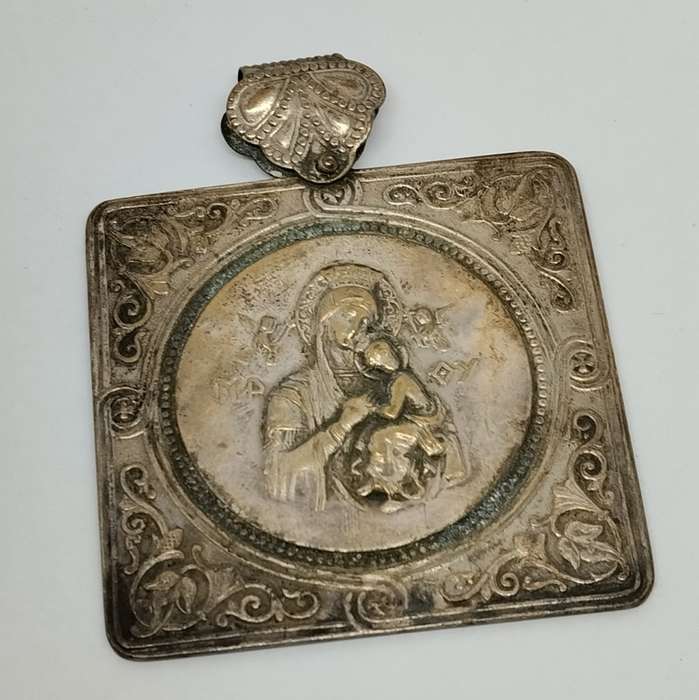 Sterling Silver Catholic St Mary Pendant #S0011