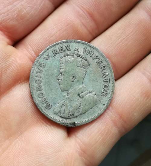 South Africa 1936 Silver Half Crown.