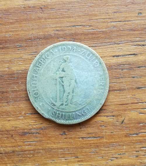 South Africa 1924 Silver Shilling.