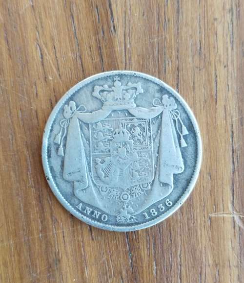 Great Britain King William IV Silver 1836 Half Crown.