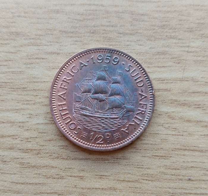 South Africa 1959 Half Penny. Good condition.