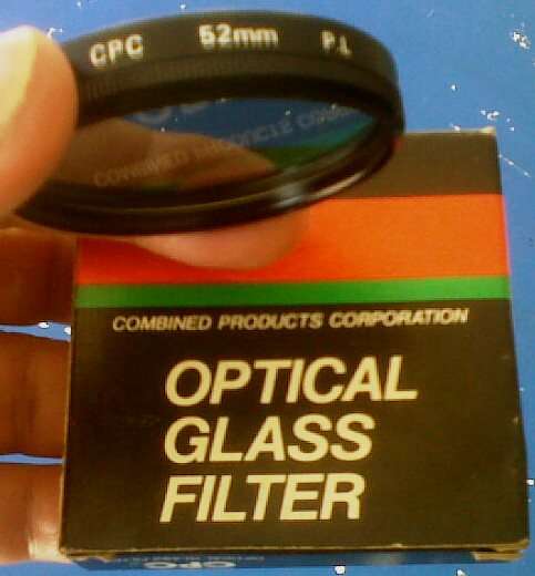 OPTICAL  GLASS FILTER 52mm P.L