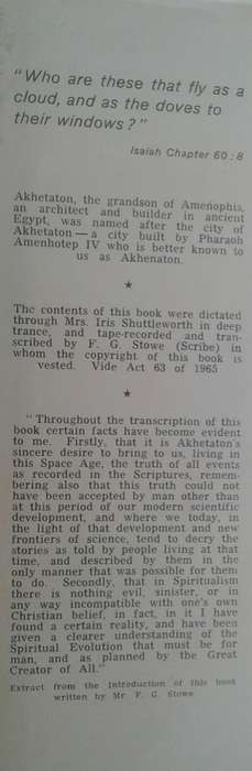 The Windows of Heaven Spirit confirms the Book of the Old Testament by Akhetaton