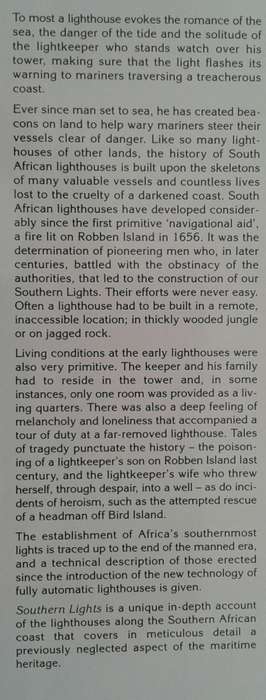 Southern Lights, Lighthouses of Southern Africa by Harold Williams