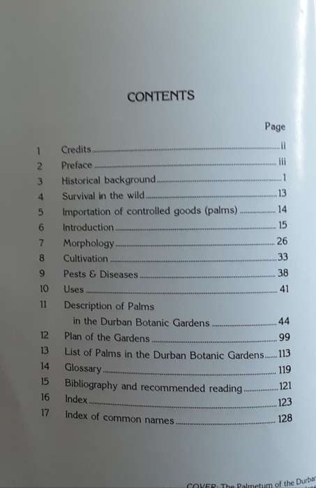 The Palm Collection of the Durban Botanic Gardens by Ann Lambert