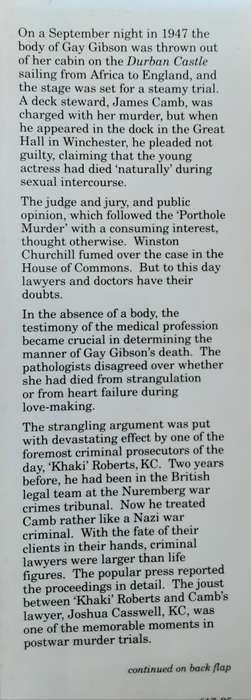 The Porthole Murder Case, The Death of Gay Gibson  by Denis Herbstein