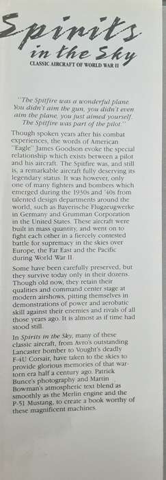 Spirits in the Sky, Classic Aircraft of World War II by Martin Bowman
