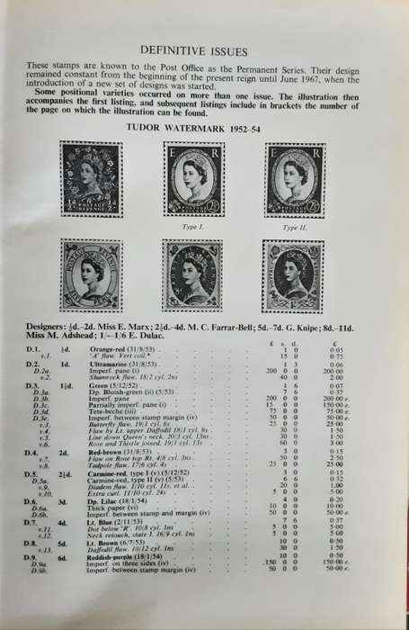 The Woodstock Catalogue of British Elizabethan Stamps 1970
