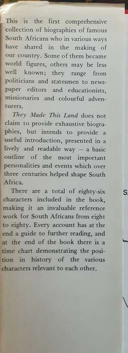 They Made This Land Eighty Six Characters from South African History by Jay Heale