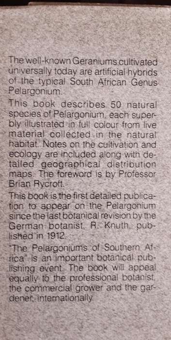 Pelargoniums of Southern Africa by J J A van der Walt