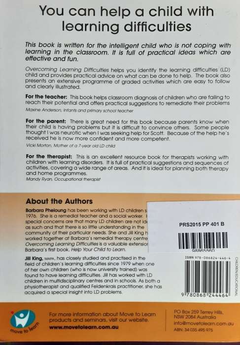 Overcoming Learning Difficulties by Barbara Pheloung and Jill King