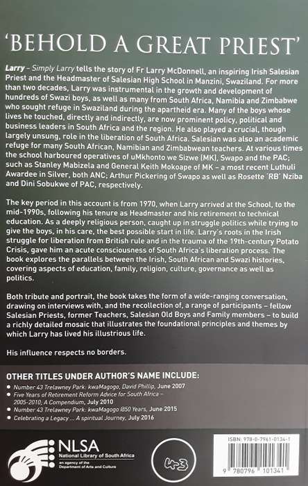 Larry, Simply Larry The Story of Father Laurence McDonnell SDB by Elias Masilela
