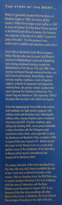The Regiment, A History and the Uniforms of the BSAP by Richard Hamley