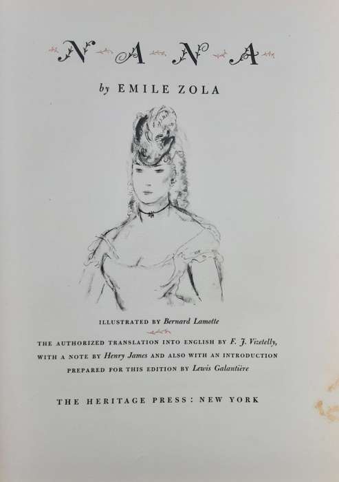 Nana by Emile Zola illustrated by Bernard Lamotte published 1948 Heritage Press