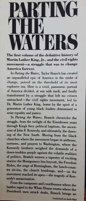 Parting The Waters, Martin Luther King and the Civil Rights Movement 1954-63 by Branch