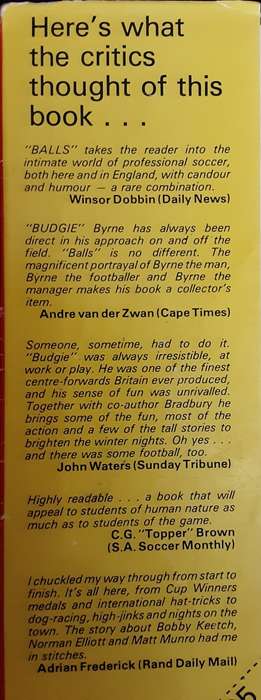 Balls by John `Budgie` Byrne as told to Mike Bradbury ***scarce title first edition**