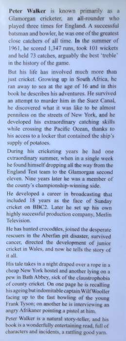 It`s Not Just Cricket by Peter Walker **SIGNED COPY**