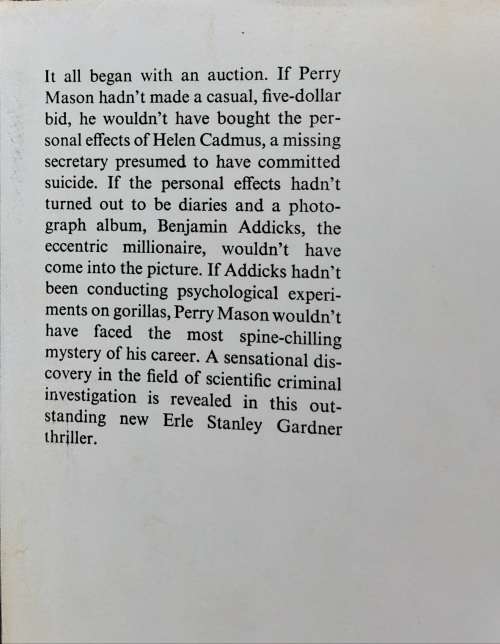 Perry Mason in The Case of the Grinning Gorilla by Erle Stanley Gardner