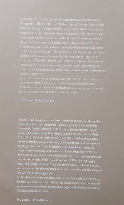 South African Photography 1950-2010 edited by Delia Klask and Ralf P Seippel