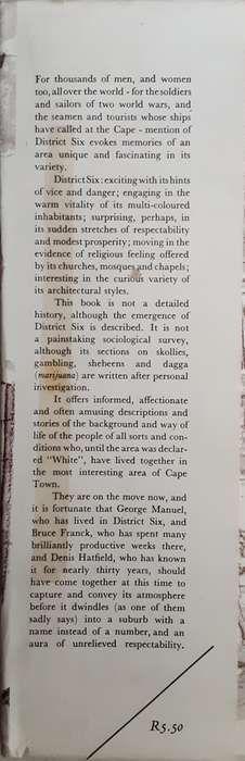 District Six by Bruce Franck, George Manuel and Denis Hatfield **with Sunday Times page dated 1973**