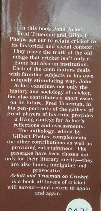 Arlott and Trueman on Cricket edited by Gilbert Phelps