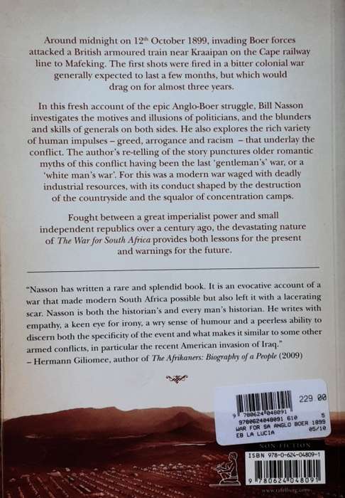 The War for South Africa The Anglo-Boer War 1899-1902 by Bill Nasson