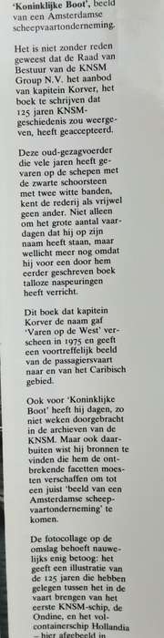 Koninklijke Boot beeld van een Amsterdamse Scheepvaartonderneming 1856-1981 by Korver