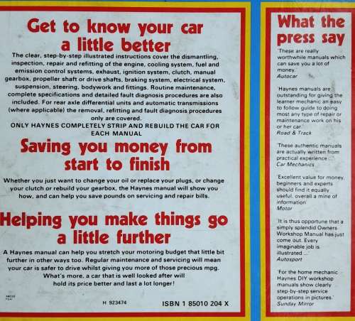 VW Golf and Jetta (Petrol) 1974 to 1984 all Mk 1 models 1093cc, 1272cc Haynes Manual