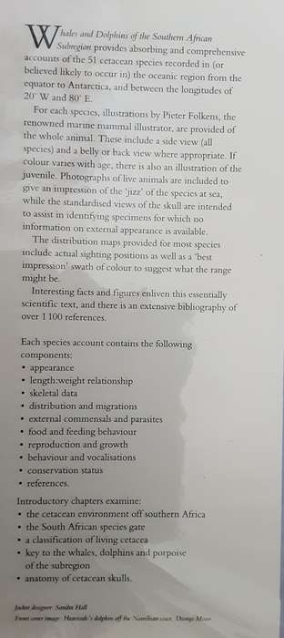 Whales and Dolphins of the Southern African Subregion by Peter B Best