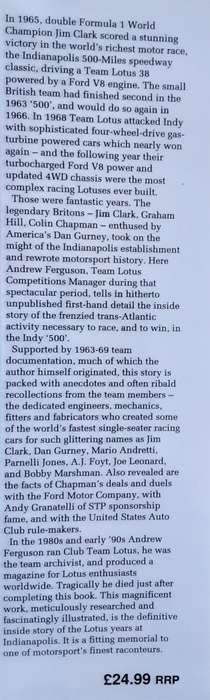 Team Lotus, The Indianapolis Years by Andrew Ferguson