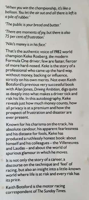 Keke, An Autobiography by Keke Rosberg and Keith Botsford