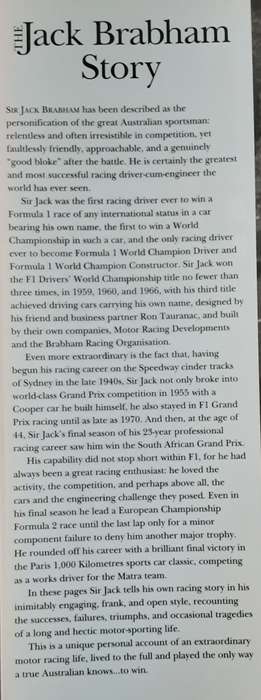 The Jack Brabham Story by Sir Jack Brabham