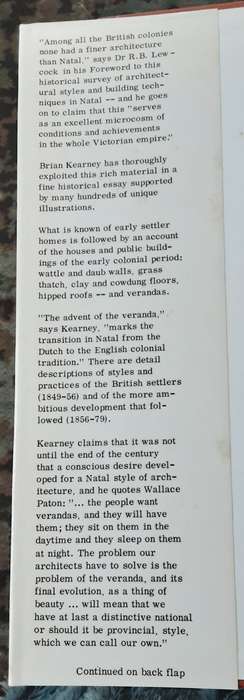 Architecture in Natal 1824-1893 by Brian Kearney