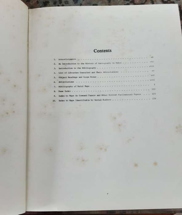 A Selected Biography of Natal Maps 1800-1977 by Christopher Edmond Merrett
