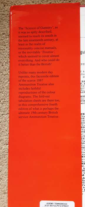 Treatise on Ammunition 1887 Fourth Edition Revised **Reprinted 1998** SCARCE**