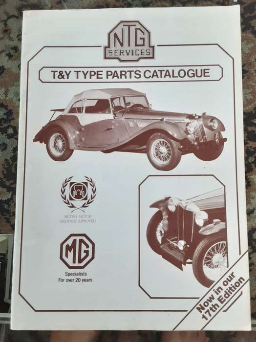 MG T&Y Type Parts Catalogue from NTG Services