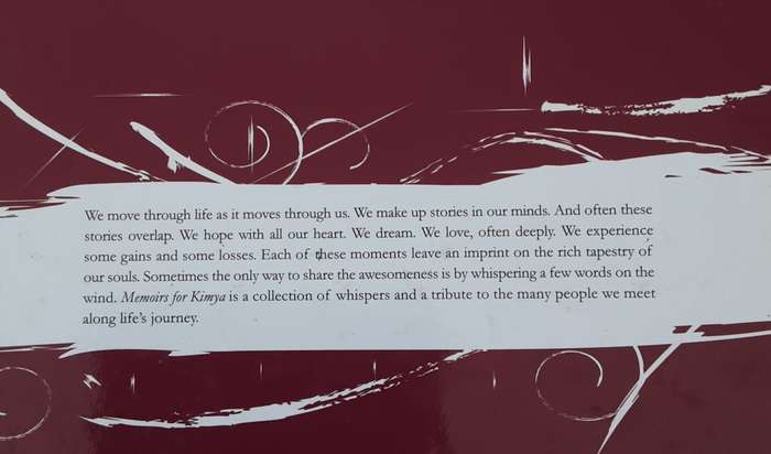 Memoirs for Kimya A Celebration of Soulful Writing by Shafinaaz Hassim