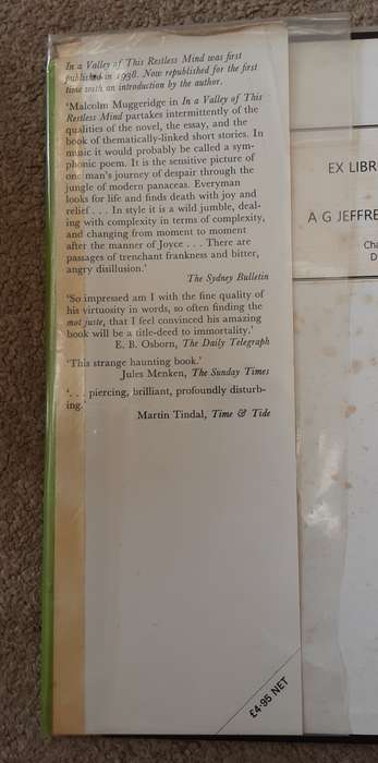 In the Valley of this Restless Mind by Malcolm Muggeridge illustrations by Papas